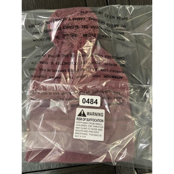 Faith Over Fear Cuffed Beanie Hat Sportswear Cozy Winter Snow Outdoor Maroon - Picture 6 of 8